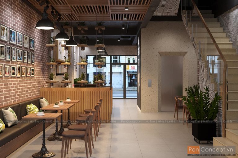 THIẾT KẾ QUÁN COFFE LION LONG BIÊN HÀ NỘI