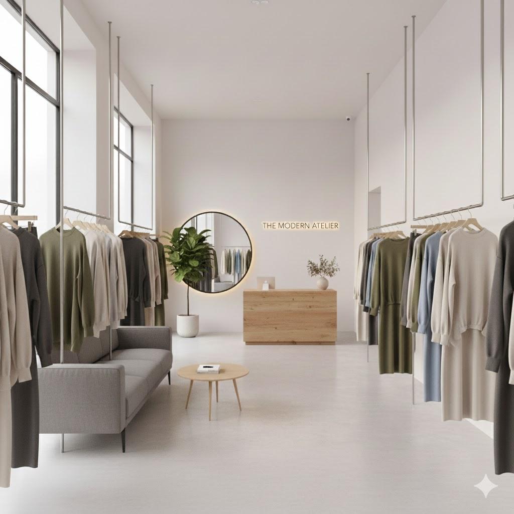 thiết kế shop quần áo nam nhỏ đẹp 