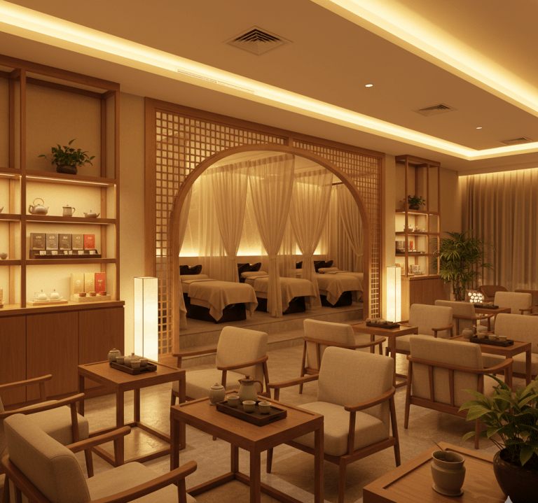 thiết kế spa gội đầu dưỡng sinh đẹp