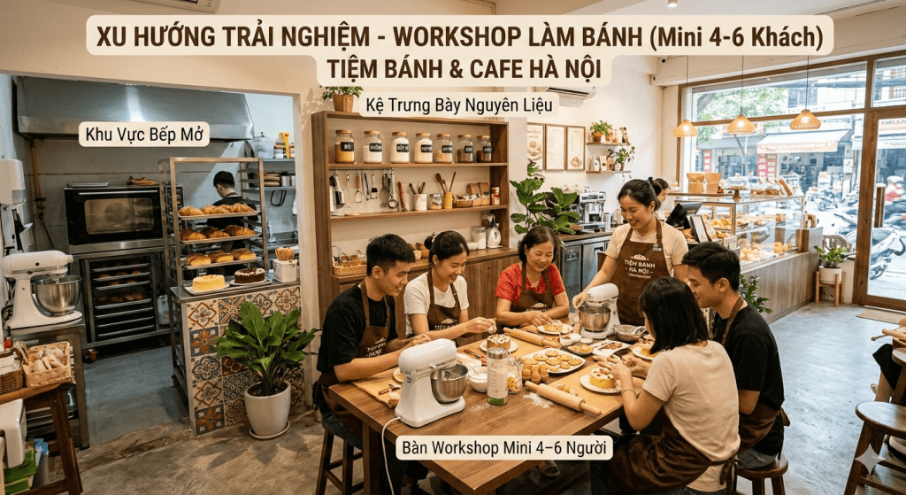 thiết kế cửa hàng bánh ngọt nhỏ
