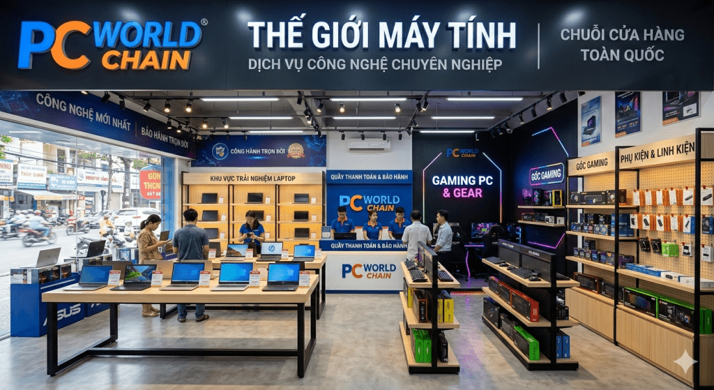 thiết kế cửa hàng máy tính 
