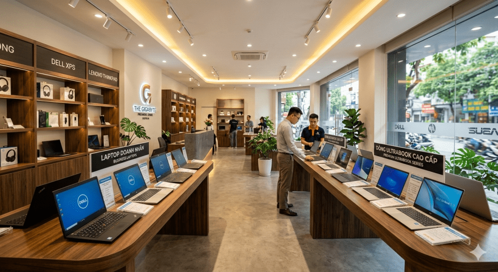 thiết kế cửa hàng máy tính 