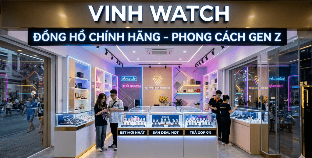 thiết kế shop đồng hồ