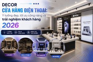 decor cửa hàng điện thoại