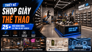 thiết kế shop giày thể thao