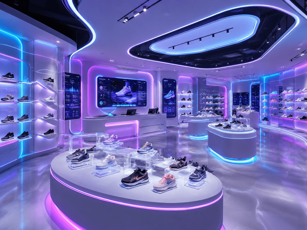 thiết kế shop giày thể thao