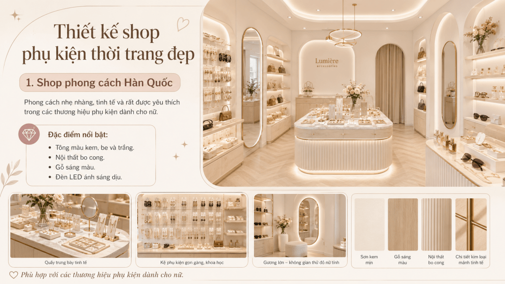 thiết kế shop phụ kiện thời trang