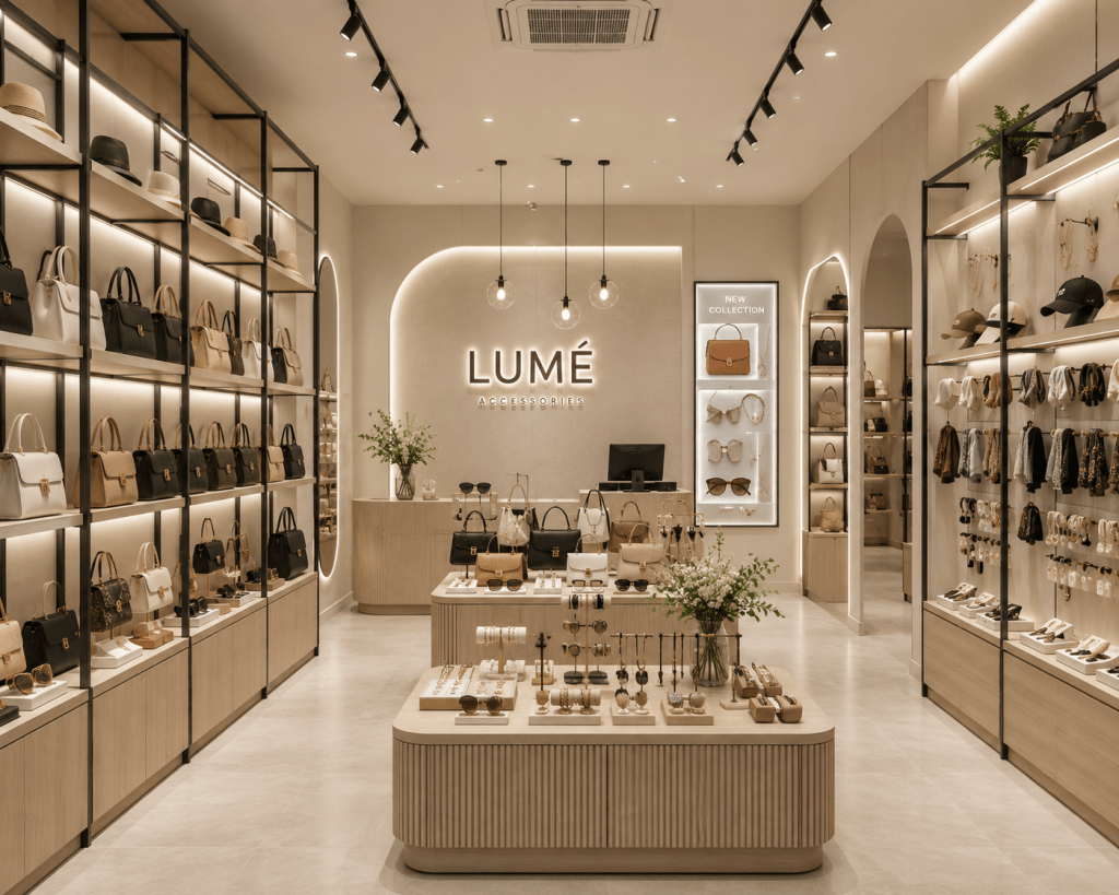 thiết kế shop phụ kiện thời trang