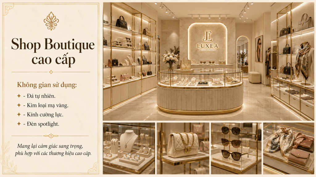 thiết kế shop phụ kiện thời trang
