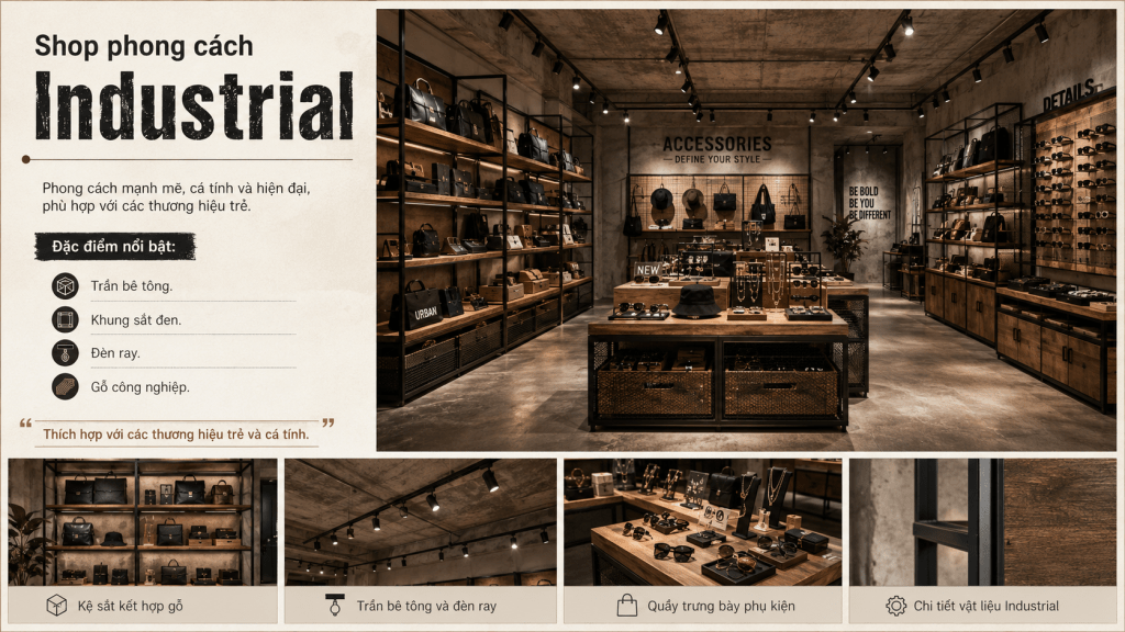 thiết kế shop phụ kiện thời trang