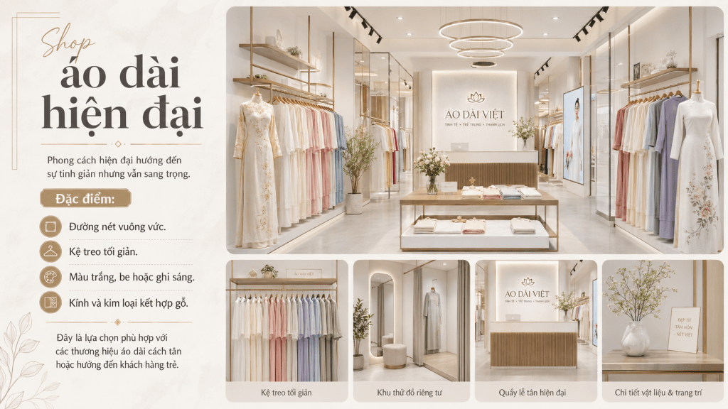 thiết kế shop áo dài