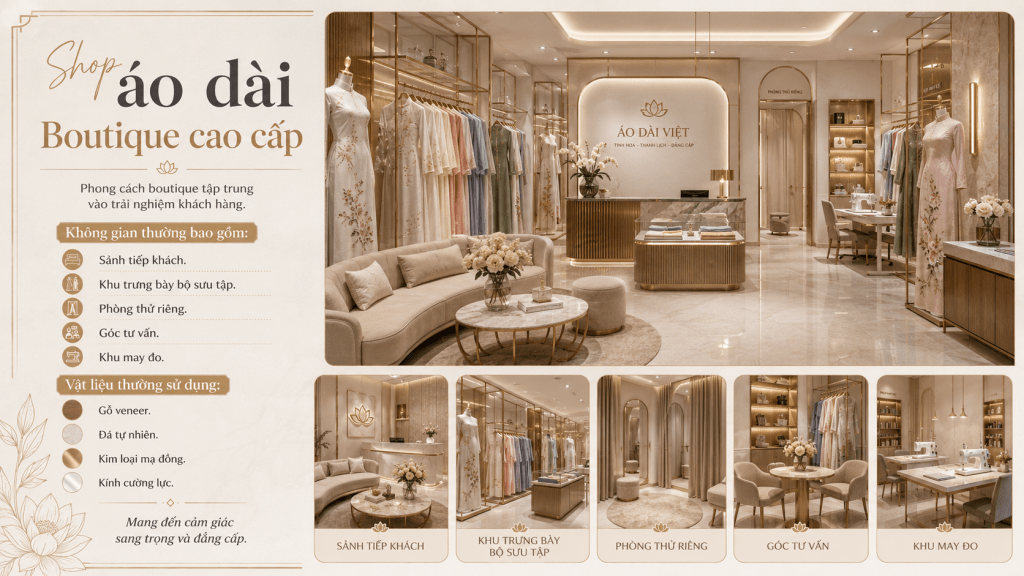 thiết kế shop áo dài