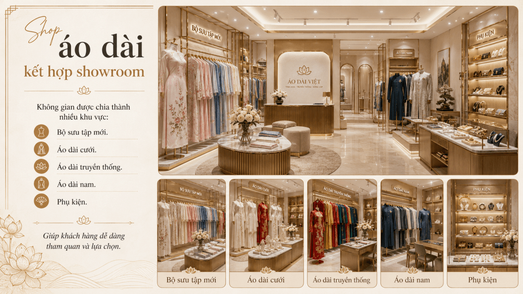 thiết kế shop áo dài