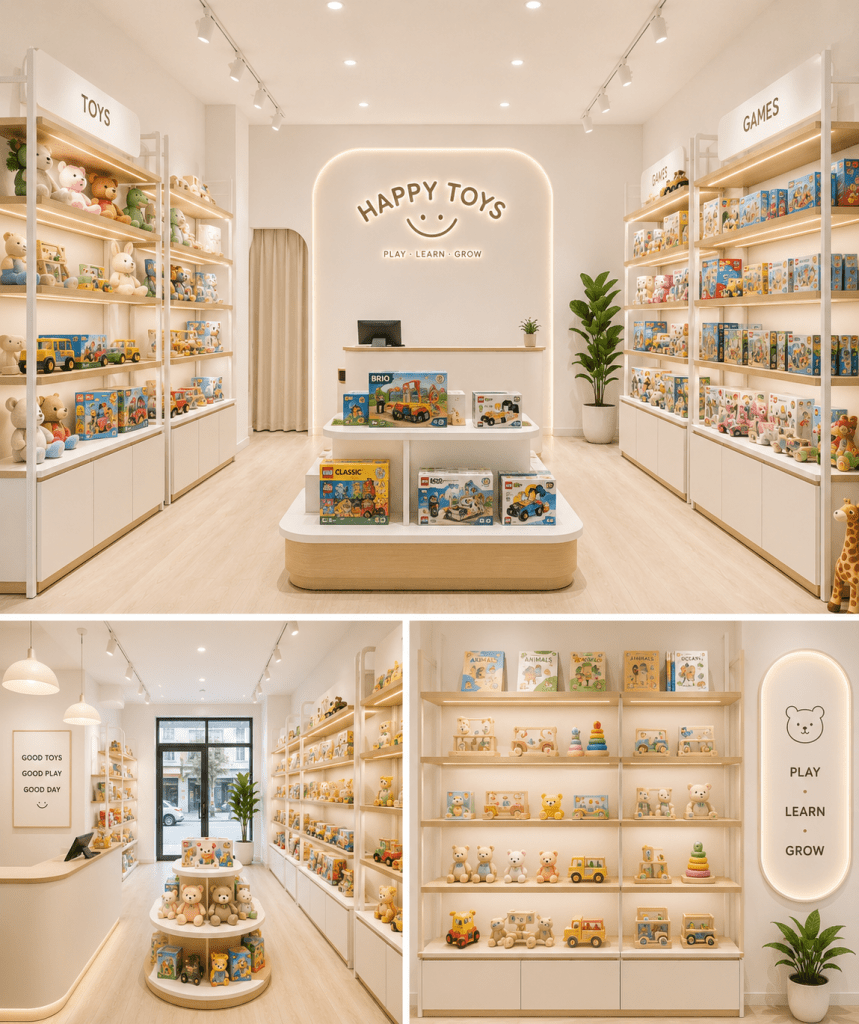 thiết kế shop đồ chơi