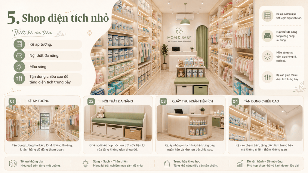 thiết kế shop mẹ và bé