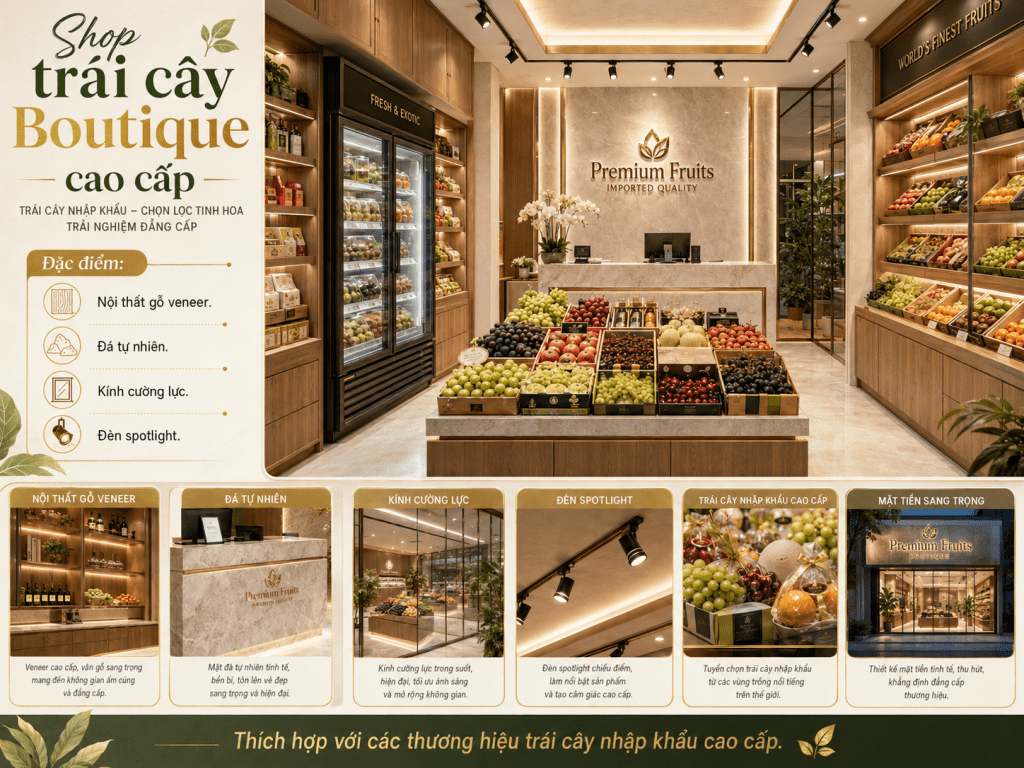 thiết kế shop trái cây