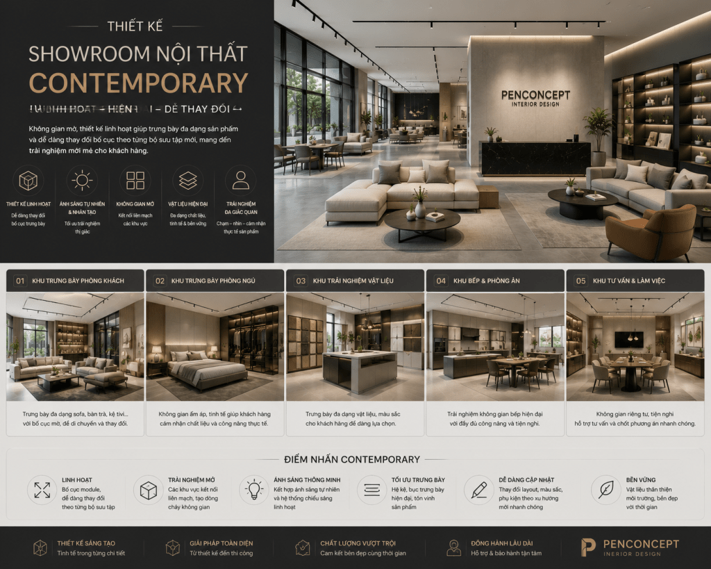 thiết kế showroom nội thất