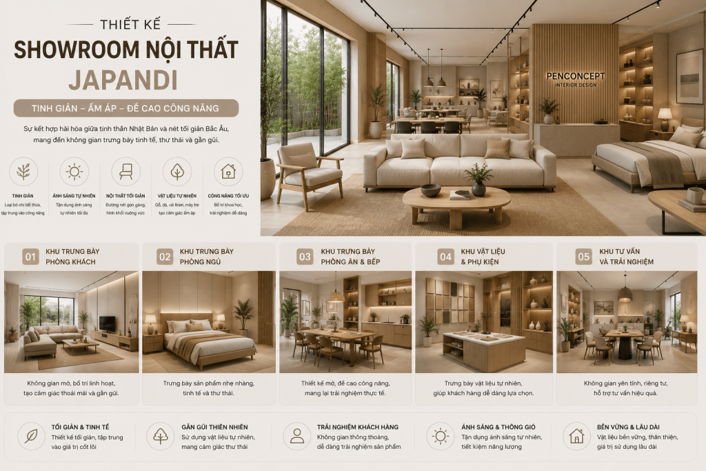 thiết kế showroom nội thất
