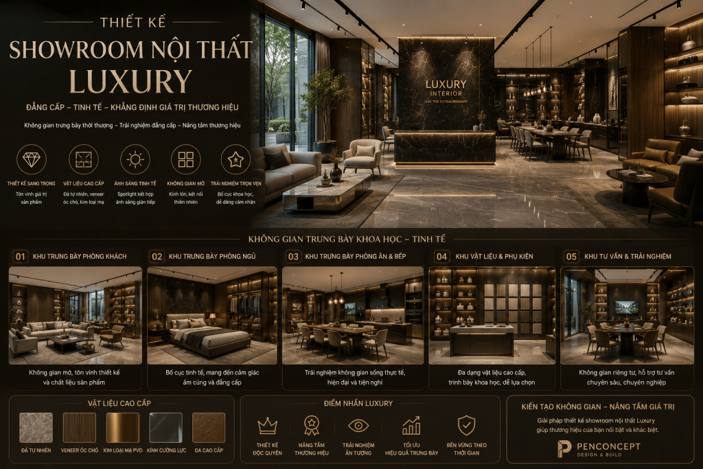 thiết kế showroom nội thất