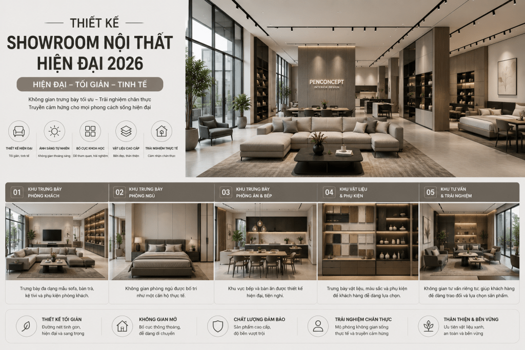 thiết kế showroom nội thất