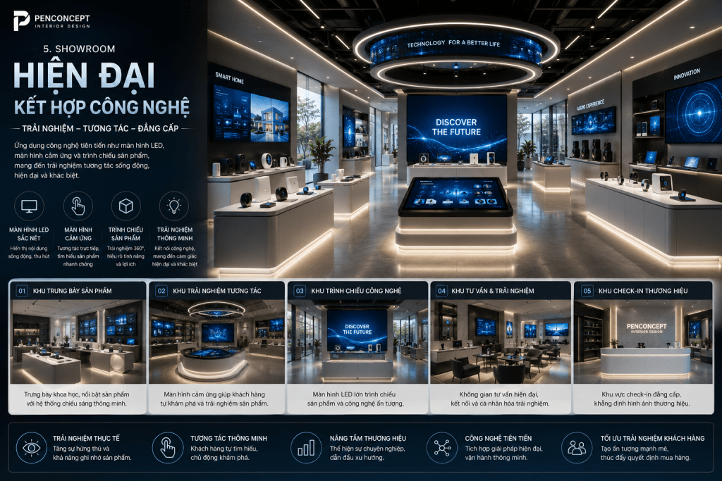 thiết kế nội thất showroom