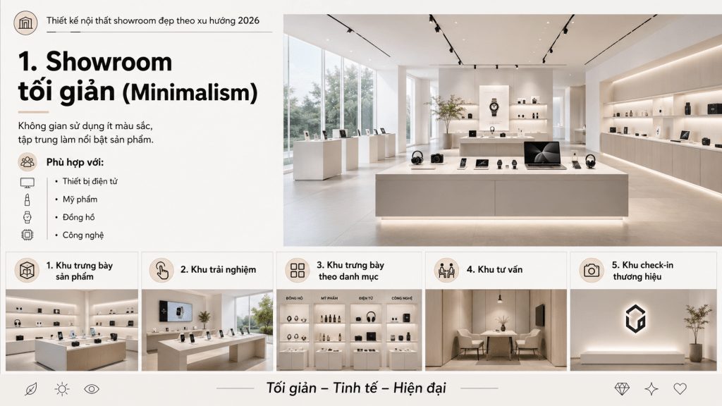 thiết kế nội thất showroom