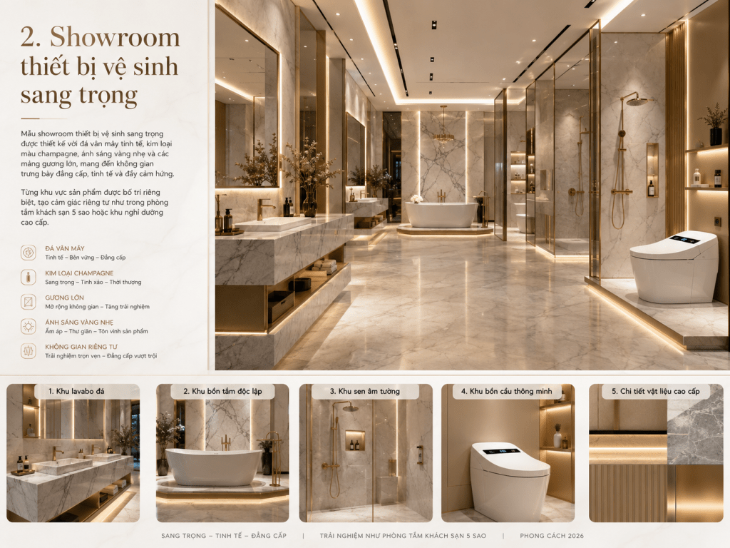 thiết kế showroom thiết bị vệ sinh