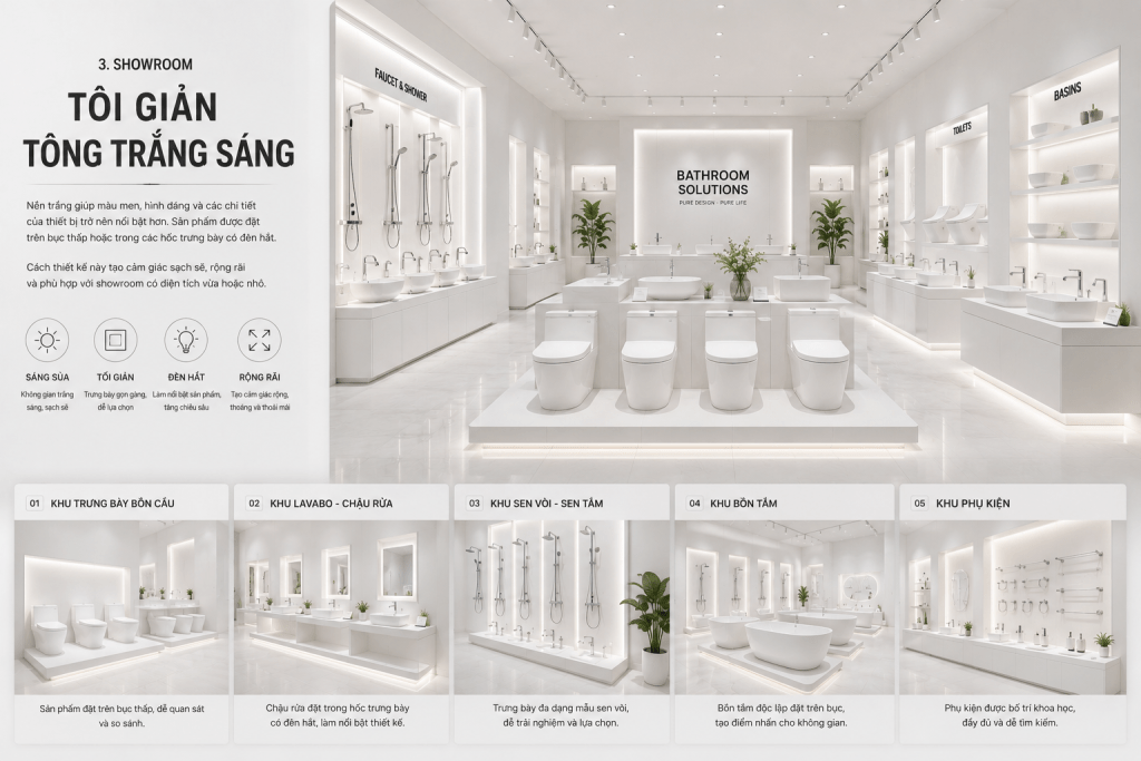 thiết kế showroom thiết bị vệ sinh