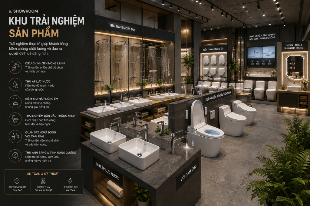 thiết kế showroom thiết bị vệ sinh