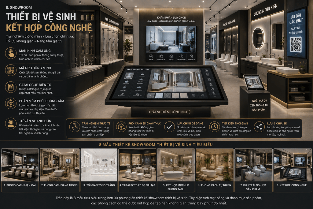 thiết kế showroom thiết bị vệ sinh