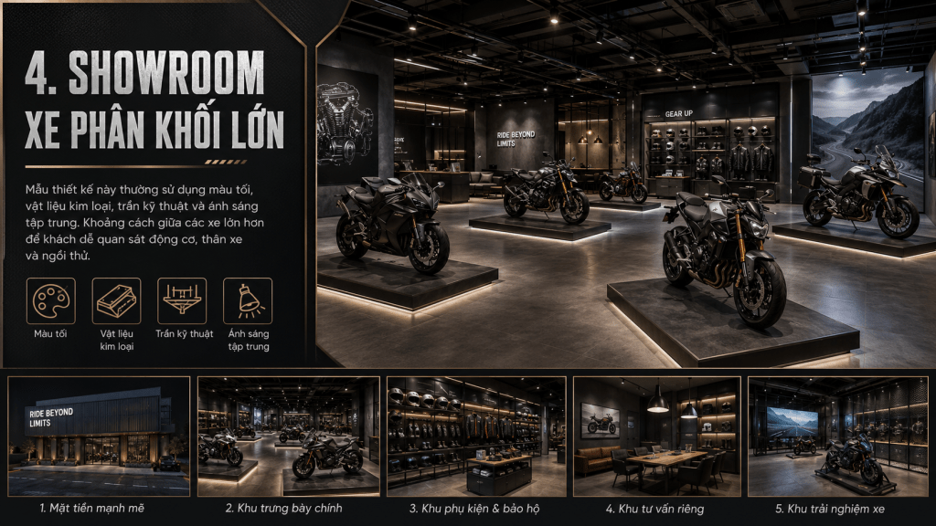 thiết kế showroom xe máy
