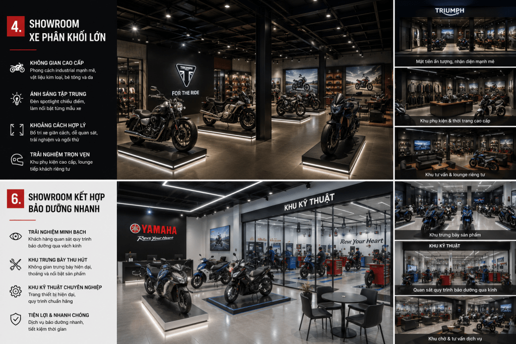 thiết kế showroom xe máy