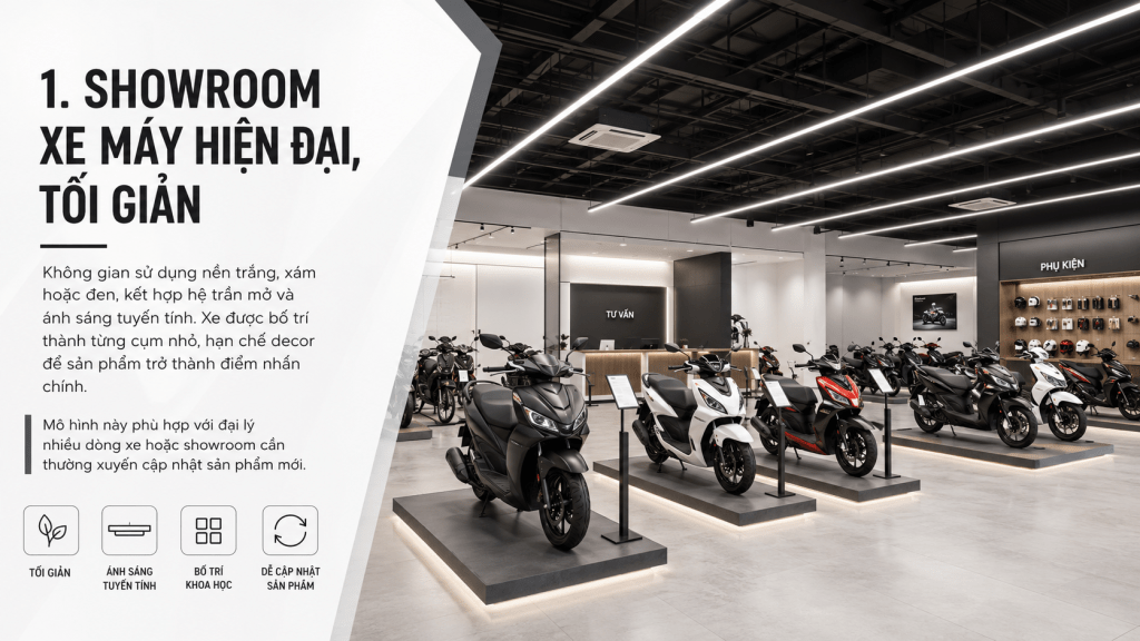 thiết kế showroom xe máy