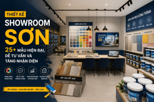 thiết kế showroom sơn