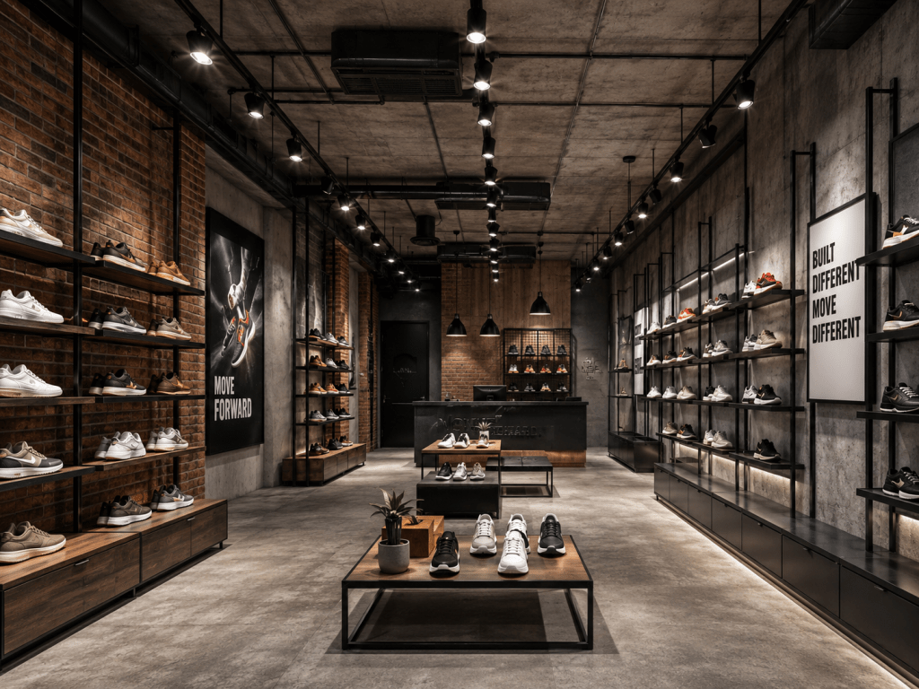 thiết kế shop giày thể thao