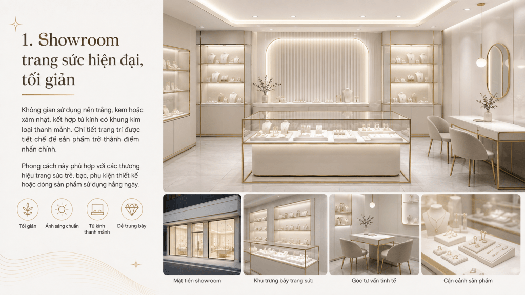 thiết kế showroom trang sức