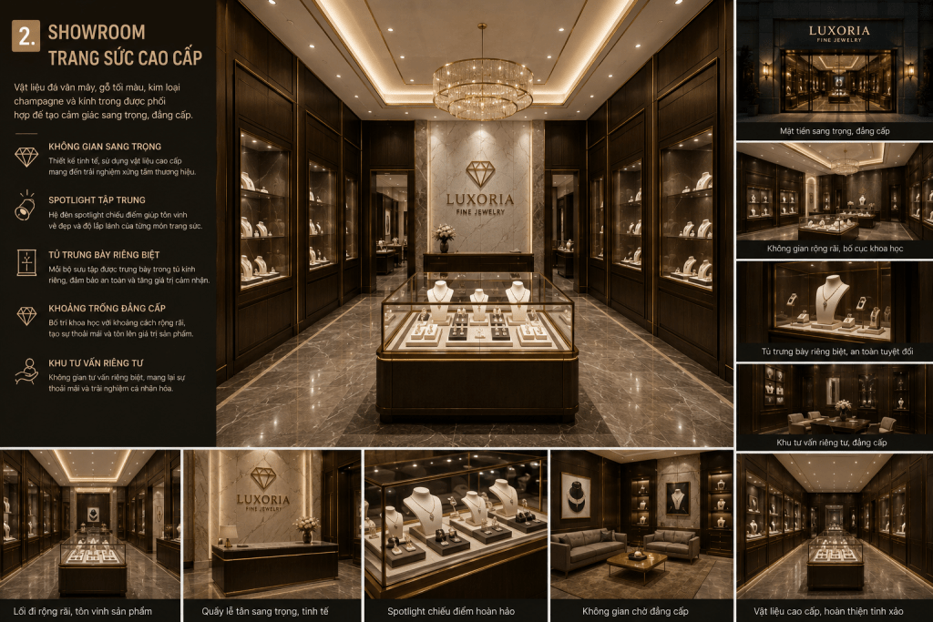 thiết kế showroom trang sức