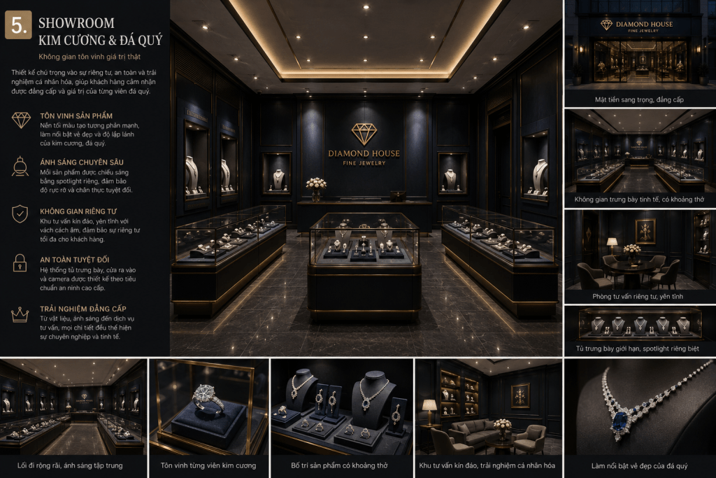 thiết kế showroom trang sức