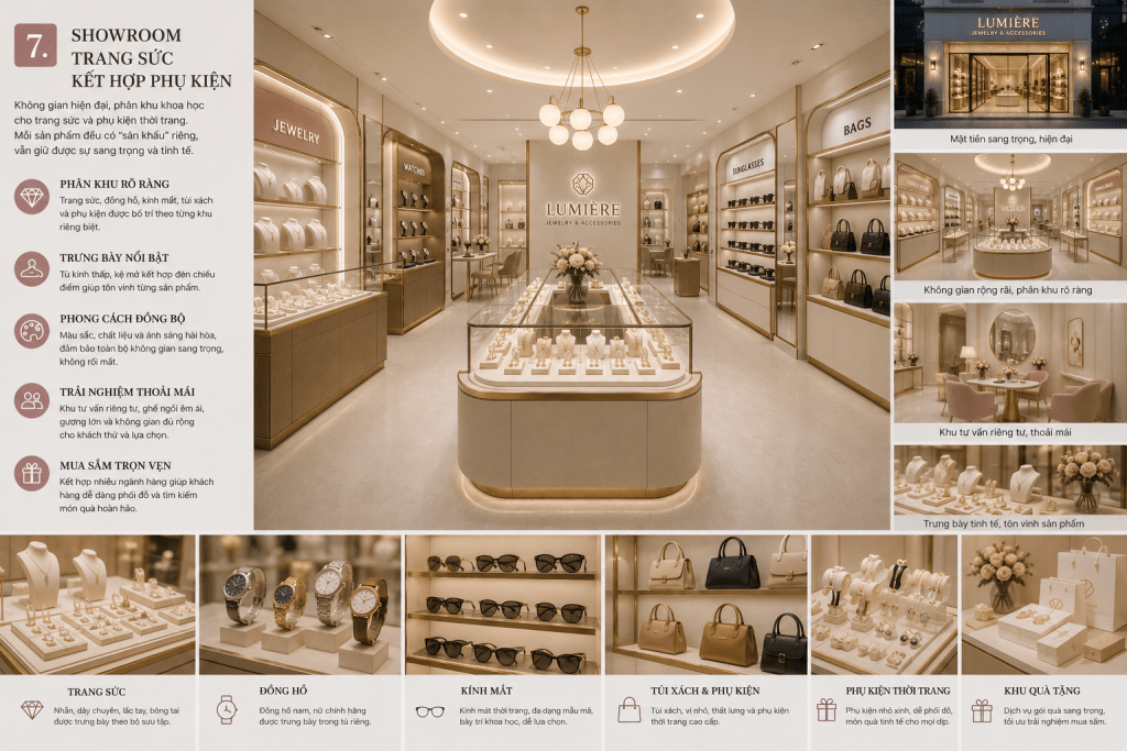 thiết kế showroom trang sức