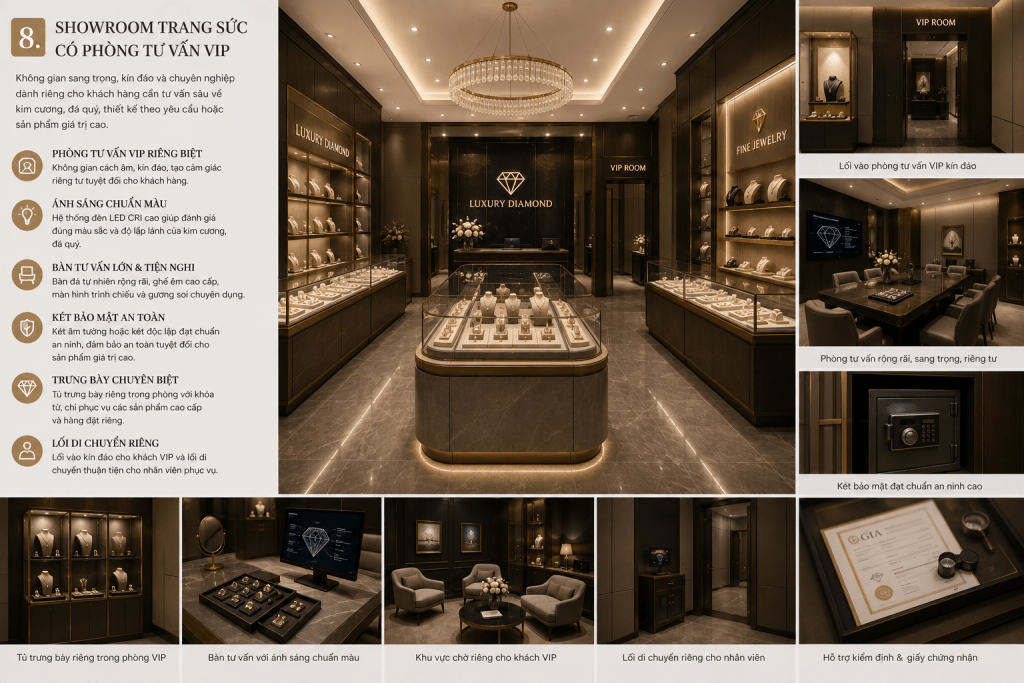 thiết kế showroom trang sức