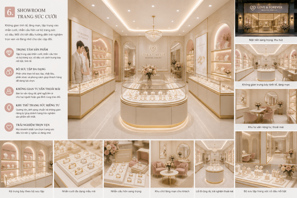 thiết kế showroom trang sức