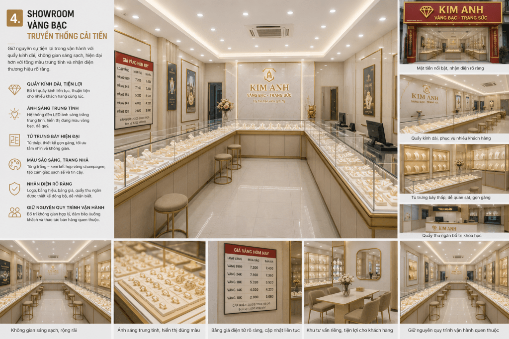 thiết kế showroom trang sức
