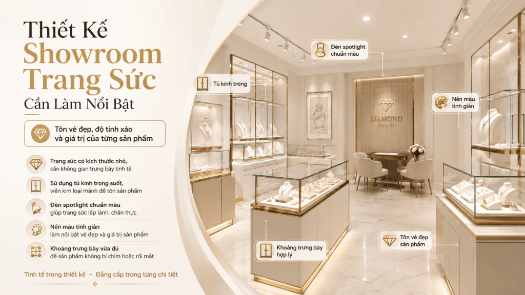 thiết kế showroom trang sức