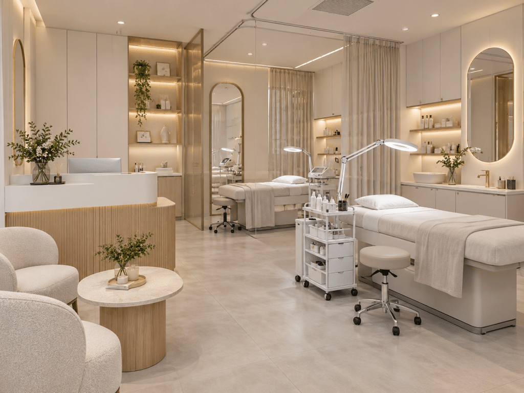 thiết kế spa phun xăm
