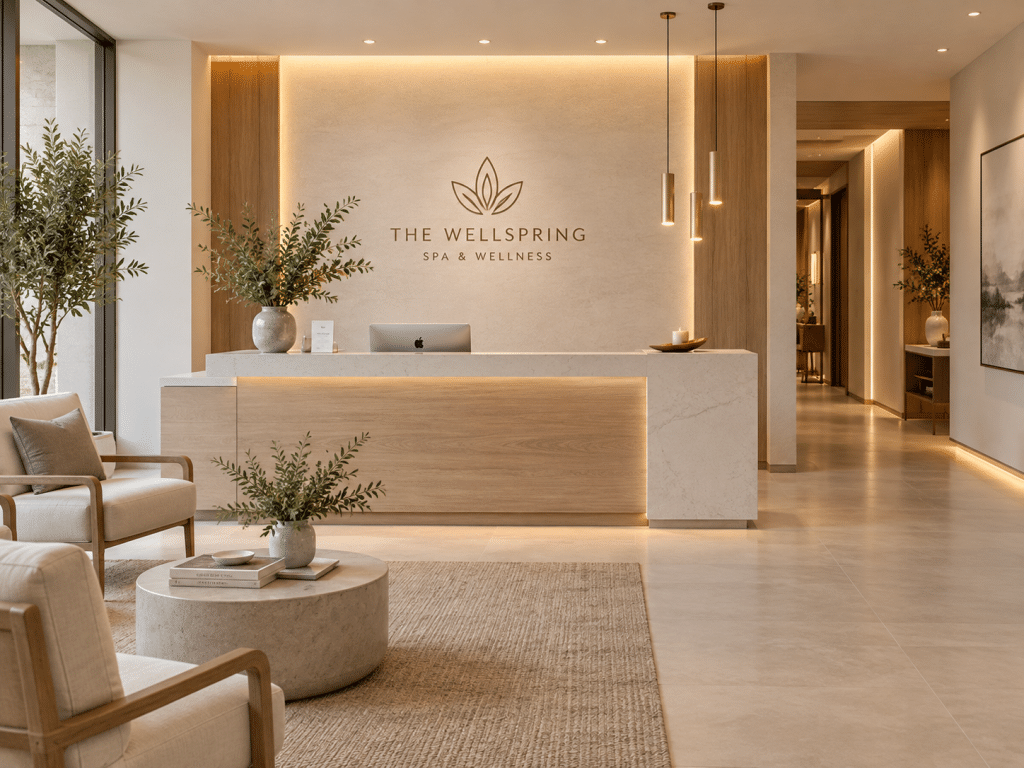 quầy lễ tân spa đẹp