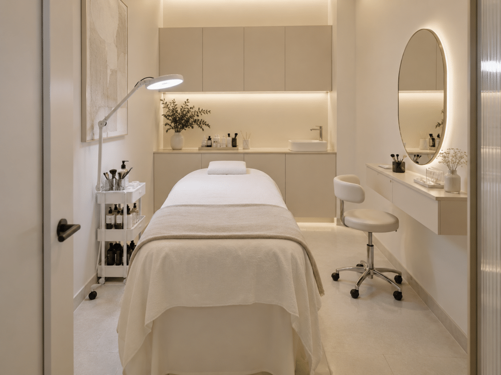 thiết kế spa phun xăm