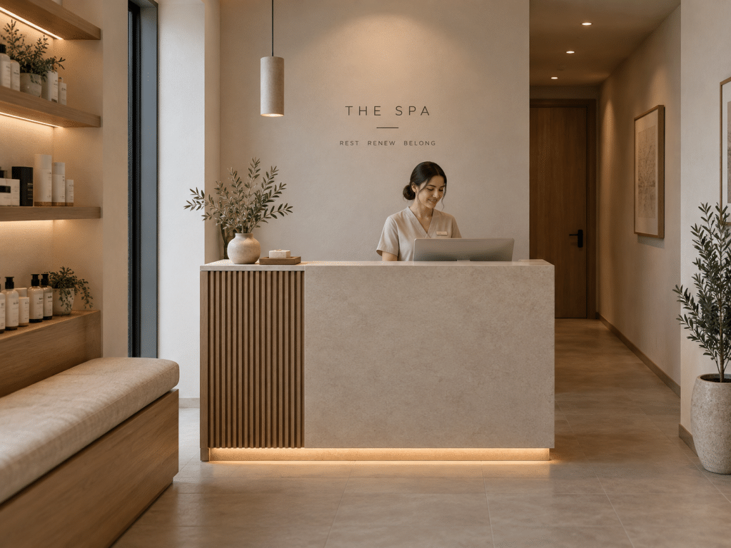 quầy lễ tân spa đẹp