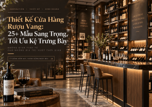 thiết kế cửa hàng rượu vang