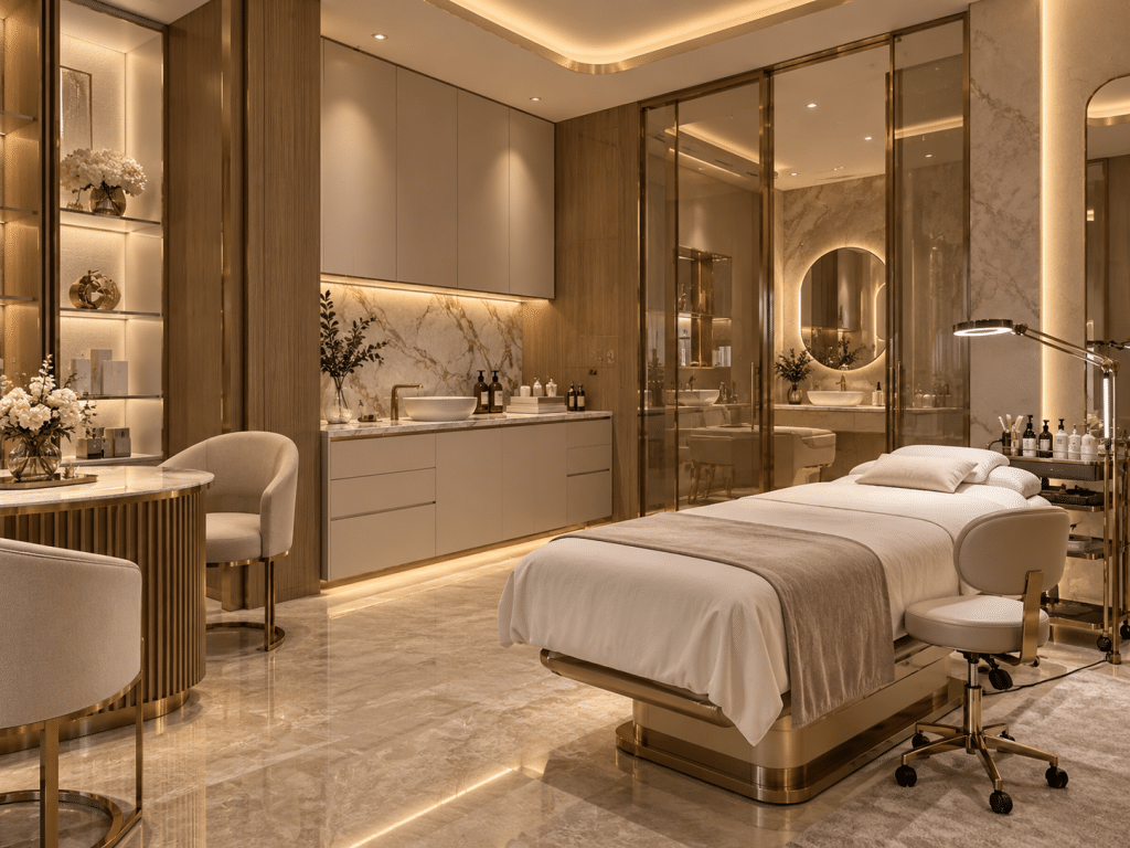 thiết kế spa phun xăm