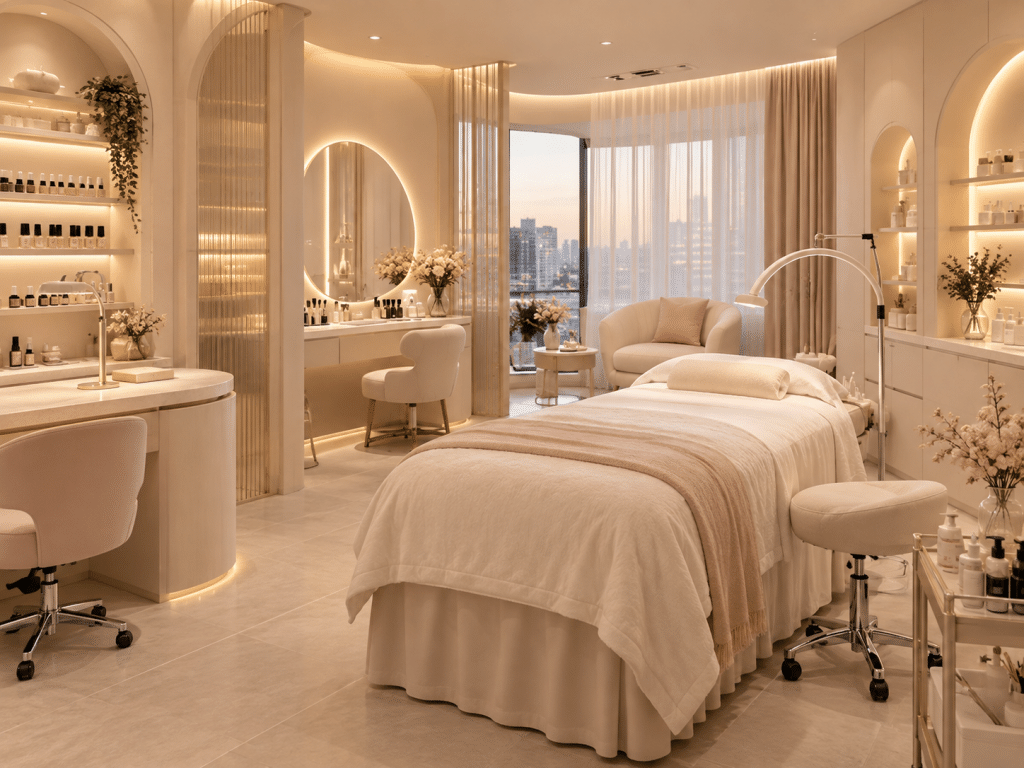 thiết kế spa phun xăm